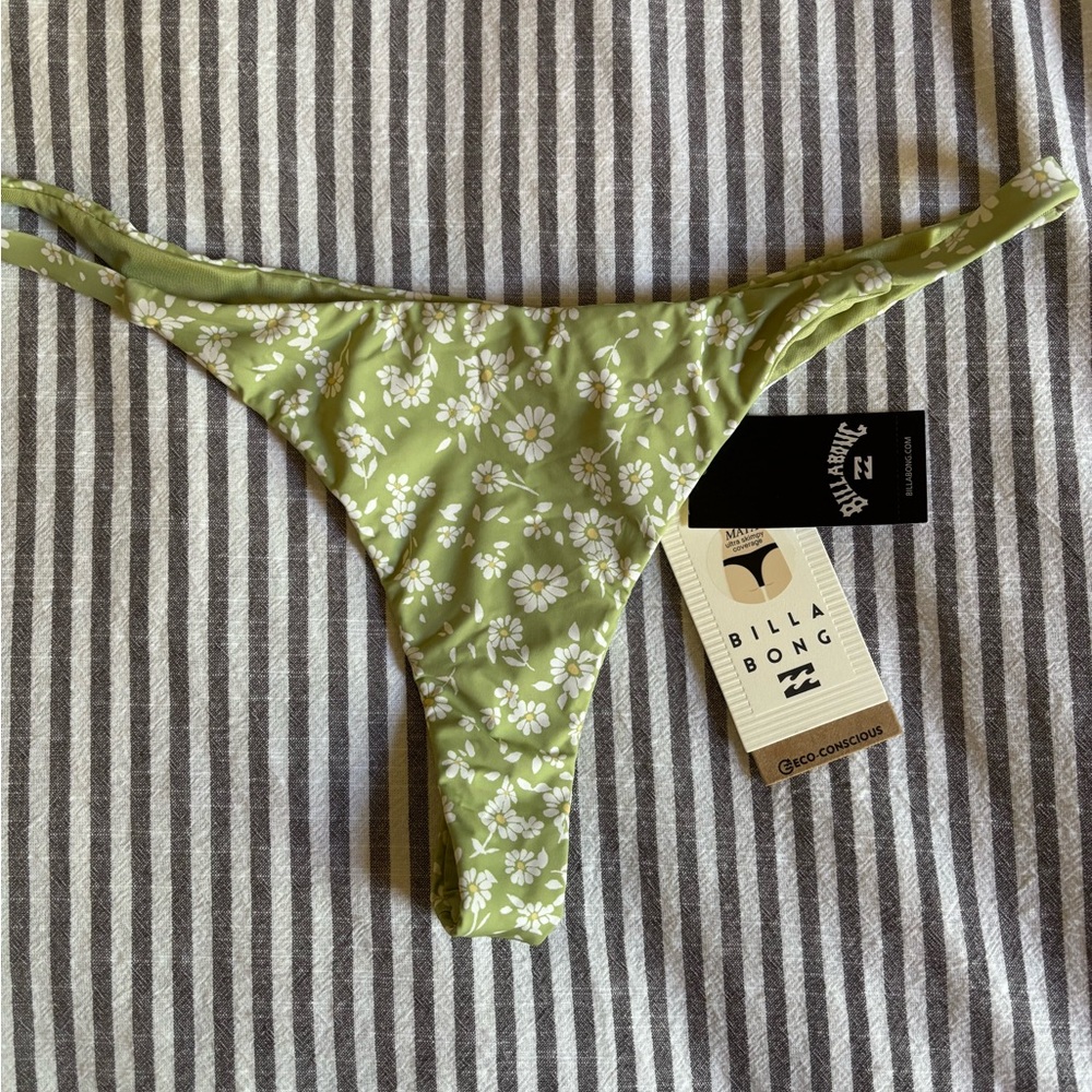 Billabong Olive Floral Bikini Bottom